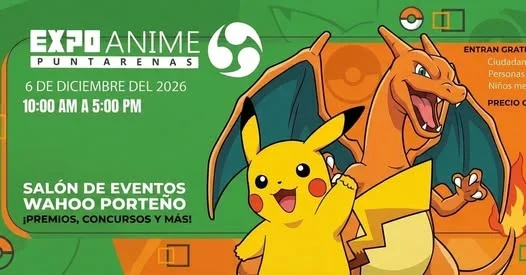 Evento de anime con premios, concursos y actividades para toda la familia en Puntarenas.