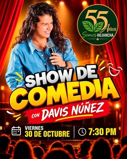 Noche de humor con Davis Núñez como parte de la celebración del 55 aniversario del cantón de Hojancha.