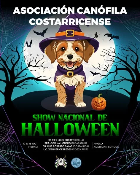 Evento canino de Halloween con jueces internacionales, competencias y premios en Anglo American School.