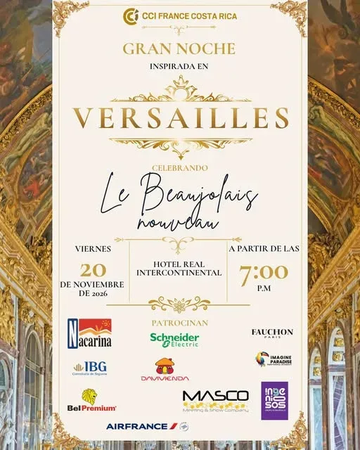 Una velada elegante inspirada en Versailles, celebrando el Beaujolais Nouveau con gastronomía y música.