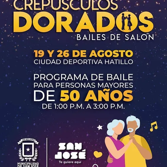 Disfruta de un espacio de baile de salón para mayores de 50 años en Ciudad Deportiva Hatillo.