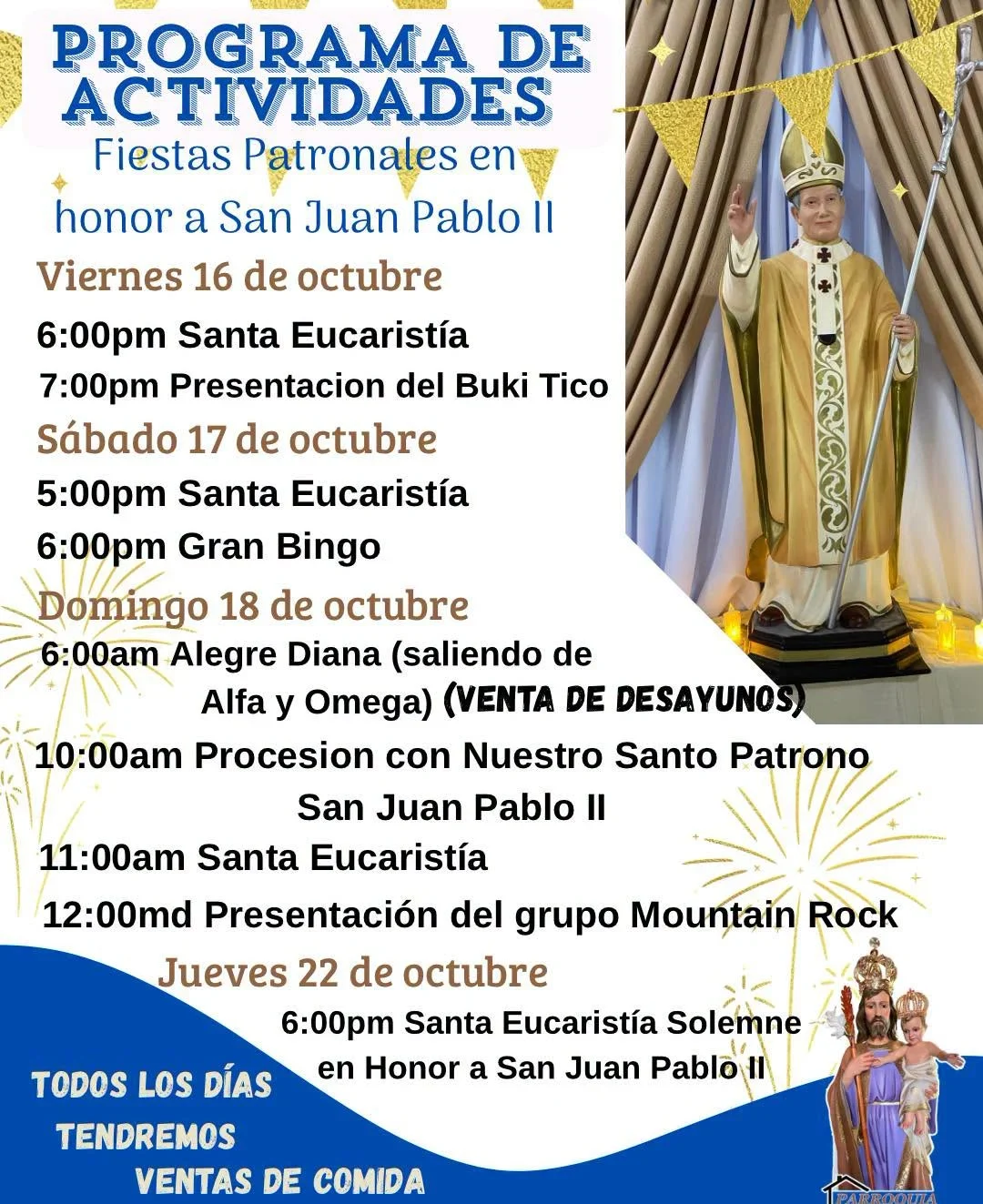 Fiestas Patronales en honor a San Juan Pablo II