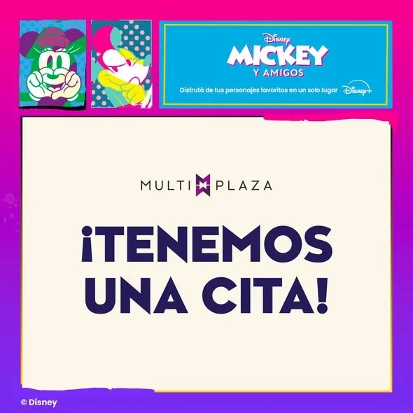 Encuentra a Mickey y sus amigos en Multiplaza Escazú y Curridabat para una experiencia única con tus personajes favoritos.