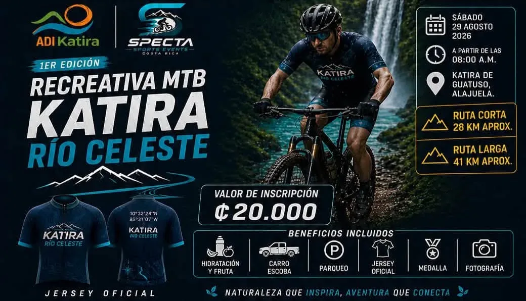 Únete a la primera edición de este emocionante evento de ciclismo en Katira de Guatuso. ¡Inscríbete ya!