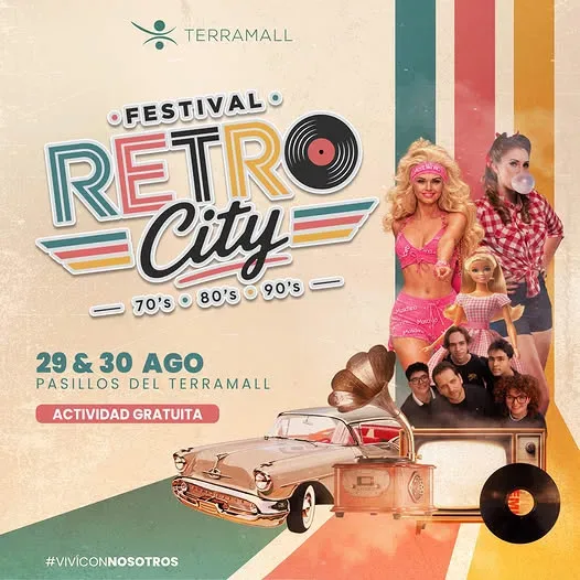 Un festival que revive la música y cultura de los 70, 80 y 90 en Terramall, con actividades para toda la familia.