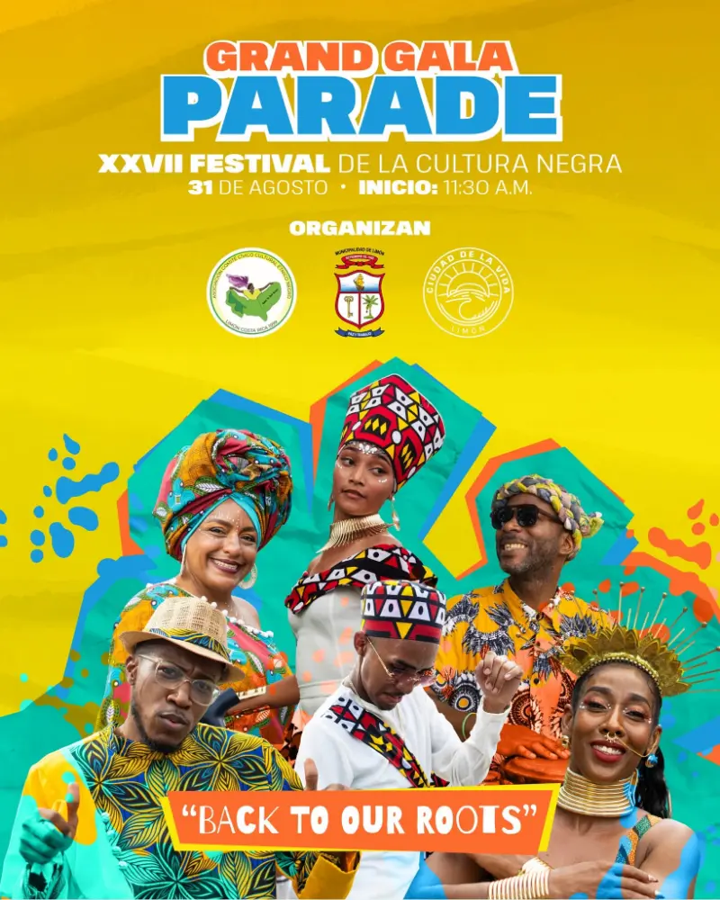 Que hacer hoy en Costa Rica: Desfile 'Back To Our Roots' en el XXVII Festival de la Cultura Negra, este 31 de agosto en Limón.