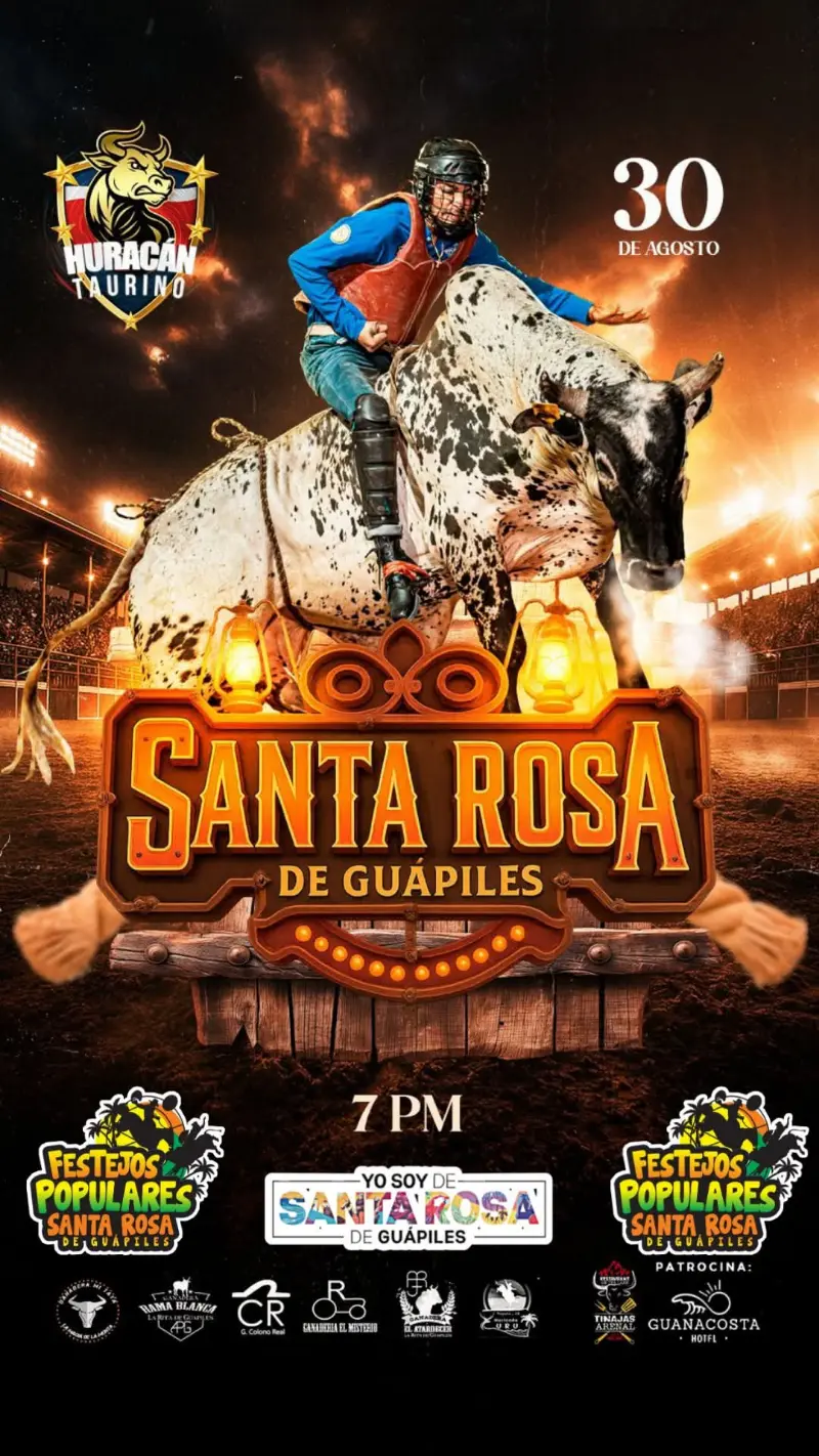 Que hacer hoy en Costa Rica: Este 30 de agosto viví la emoción de los toros con Huracán Taurino en los Festejos Populares Santa Rosa 2025.