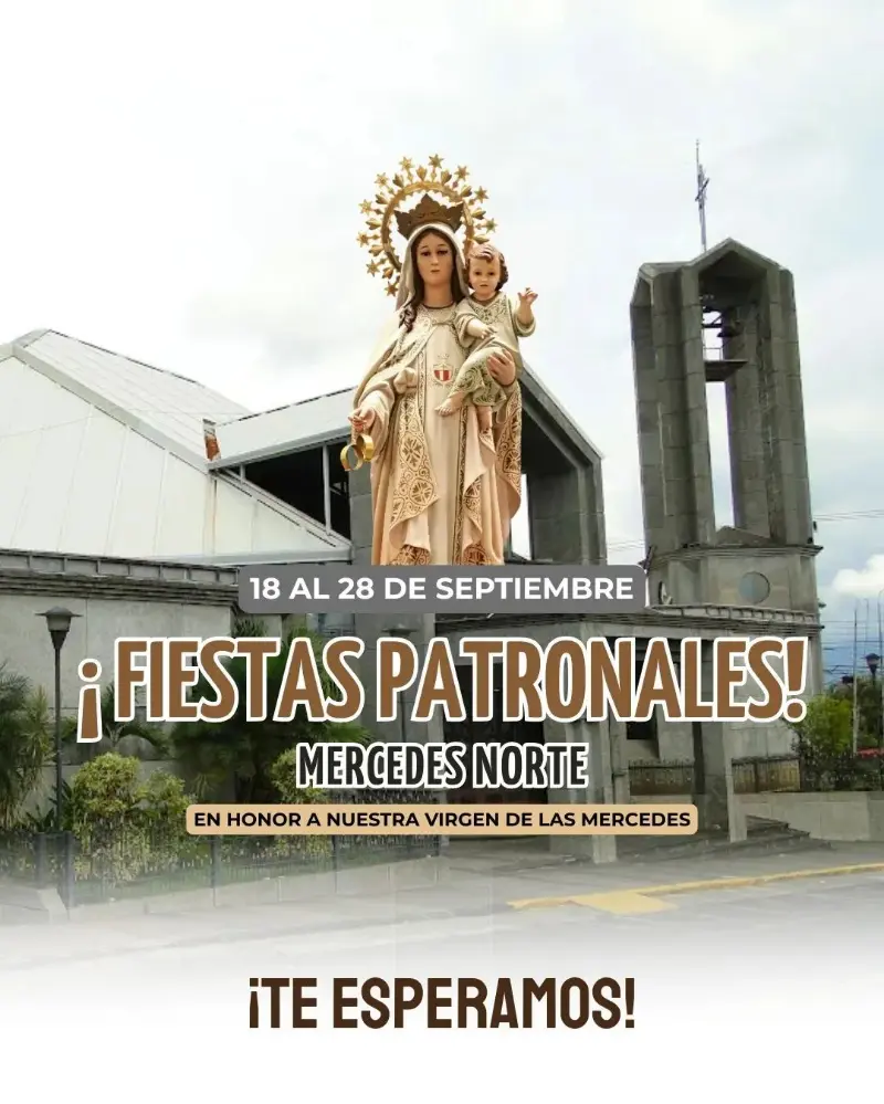 Que hacer hoy en Costa Rica: Del 18 al 28 de septiembre, Mercedes Norte celebra sus fiestas patronales en honor a la Virgen de las Mercedes.