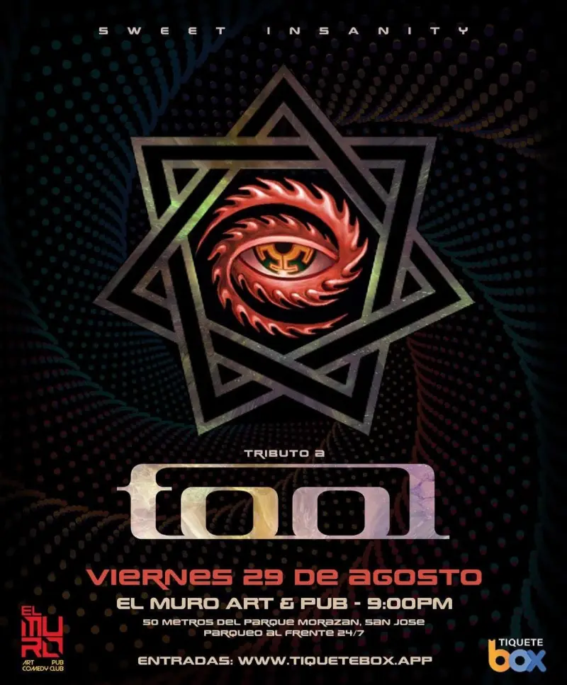 Que hacer hoy en Costa Rica: Un viaje sonoro y visual en homenaje a Tool, el viernes 29 de agosto en El Muro Art & Pub.