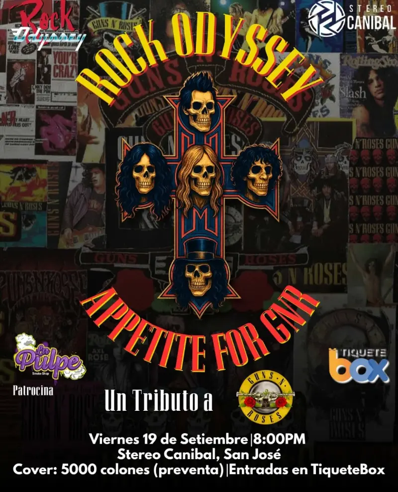 Que hacer hoy en Costa Rica: El viernes 19 de septiembre viví una noche cargada de energía con el tributo a Guns N’ Roses en Stereo Caníbal.