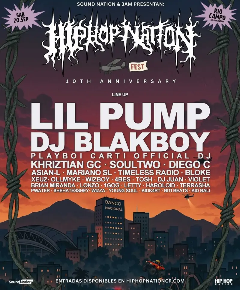 Que hacer hoy en Costa Rica: El sábado 20 de septiembre viví la fiesta más épica del año con el Hip Hop Nation Fest en su 10° aniversario en Río Campo.
