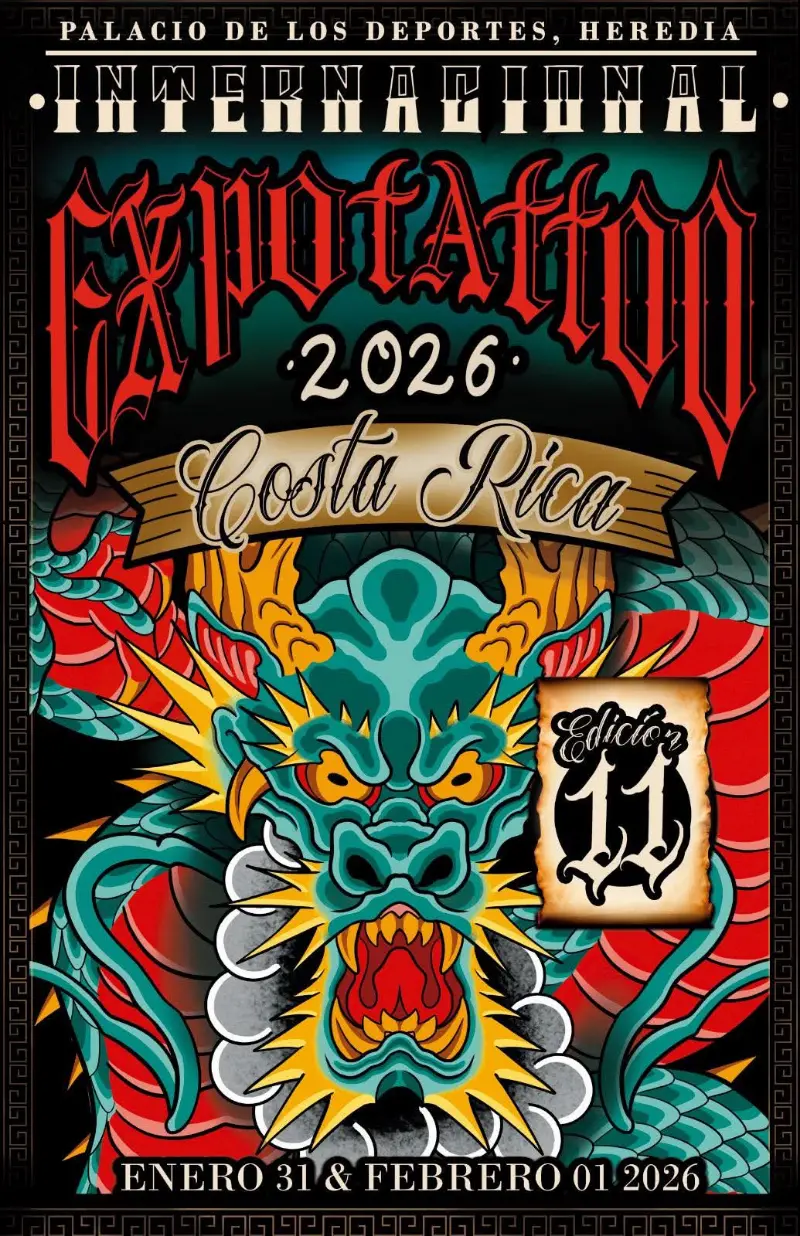 Que hacer hoy en Costa Rica: La 11va edición de la Expo Tattoo Internacional llega a Costa Rica los días 31 de enero y 1 de febrero en el Palacio de los Deportes, Heredia.