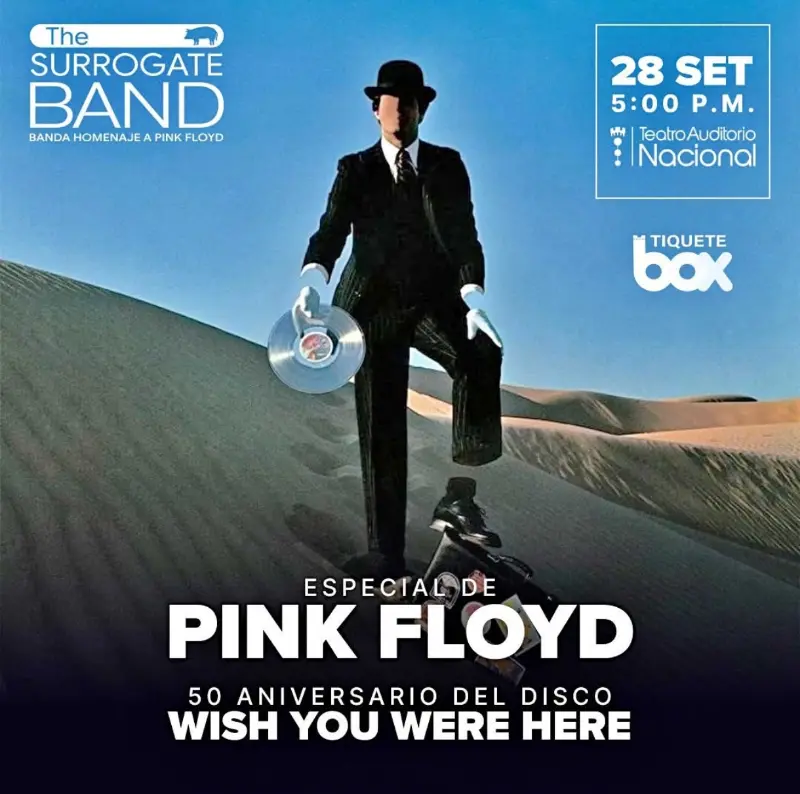 Que hacer hoy en Costa Rica: Un concierto tributo a Pink Floyd celebrando los 50 años del disco Wish You Were Here.