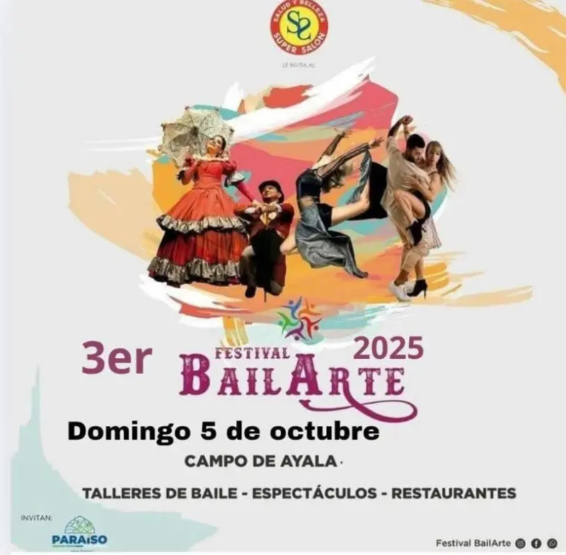 Que hacer hoy en Costa Rica: El 3er Festival BailArte llega este domingo 5 de octubre a Campo Ayala, Paraíso de Cartago.