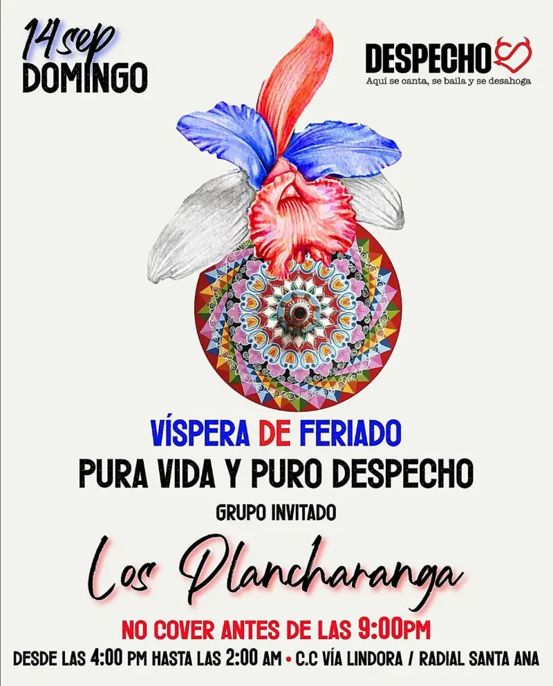 Que hacer hoy en Costa Rica: Una noche de pura vida y puro despecho con música en vivo y fiesta hasta la madrugada.