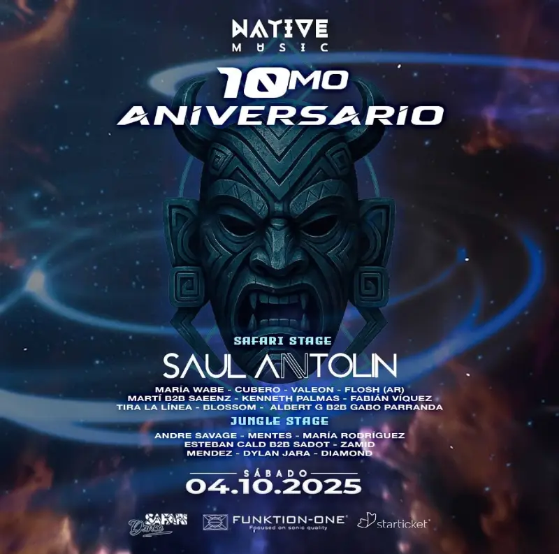 Que hacer hoy en Costa Rica: Un rave de más de 15 horas con dos escenarios simultáneos, encabezado por Saul Antolin.