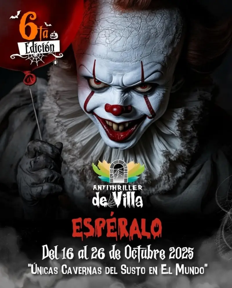 Que hacer hoy en Costa Rica: Del 16 al 26 de octubre viví la 6ta edición de las Cavernas del Susto en el Anfiteatro de Villa, la experiencia de terror más épica de Costa Rica.