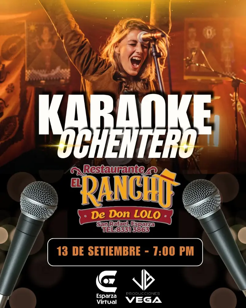 Que hacer hoy en Costa Rica: Cantá tus éxitos favoritos de los 80's y disfrutá de promociones en cerveza en El Ranchu de Don Lolo.