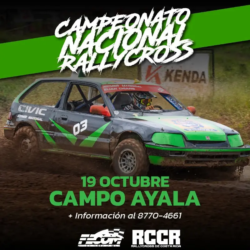 Que hacer hoy en Costa Rica: El 19 de octubre disfrutá la segunda fecha del Campeonato Nacional de Rallycross en Campo Ayala.