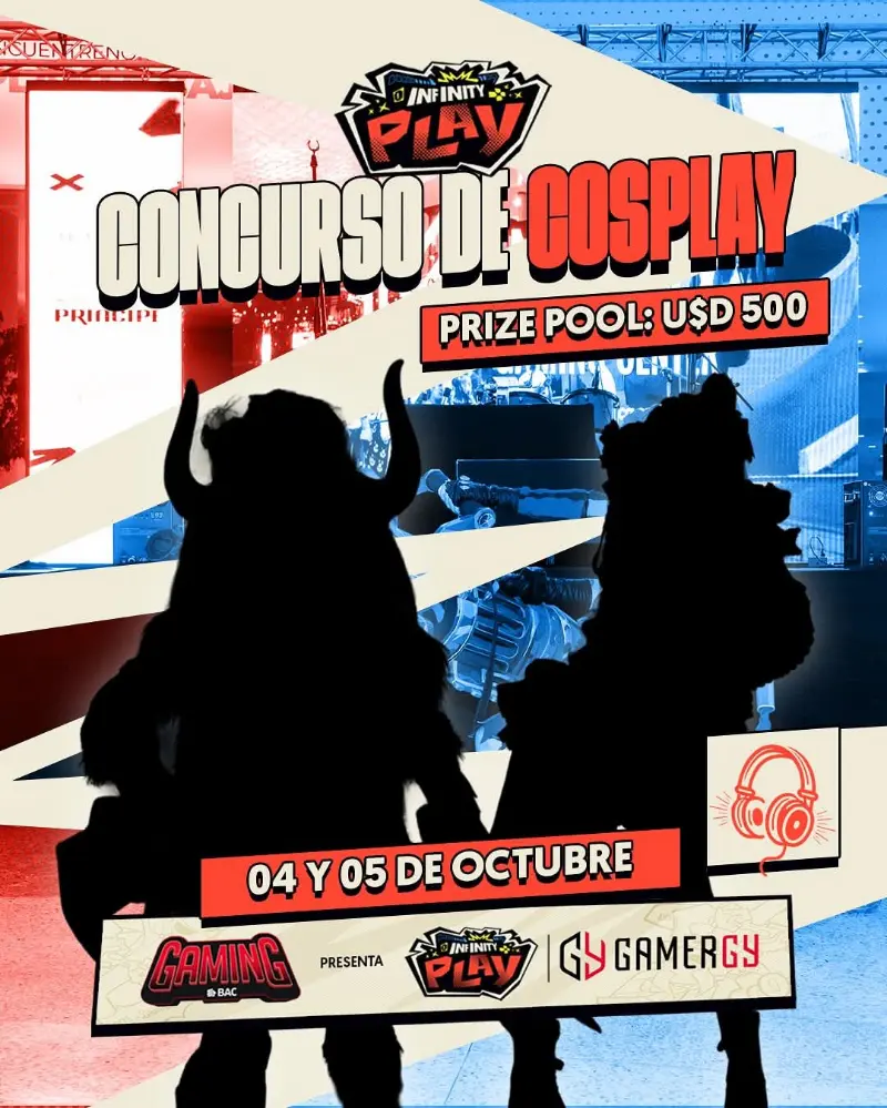 Que hacer hoy en Costa Rica: Participa en el concurso de cosplay en Infinity Play Gamergy este 5 de octubre en Mall Oxígeno. Prize pool: USD 500.
