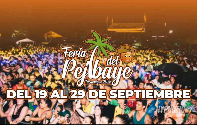 Que hacer hoy en Costa Rica: Del 19 al 29 de septiembre en Tucurrique, vive la tradicional Feria del Pejibaye con conciertos, actividades culturales, comidas y Ciudad Mágica.