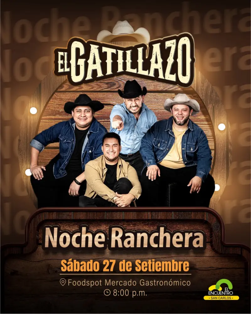 Que hacer hoy en Costa Rica: El 27 de septiembre disfruta de la música ranchera con El Gatillazo en Foodspot Mercado Gastronómico.