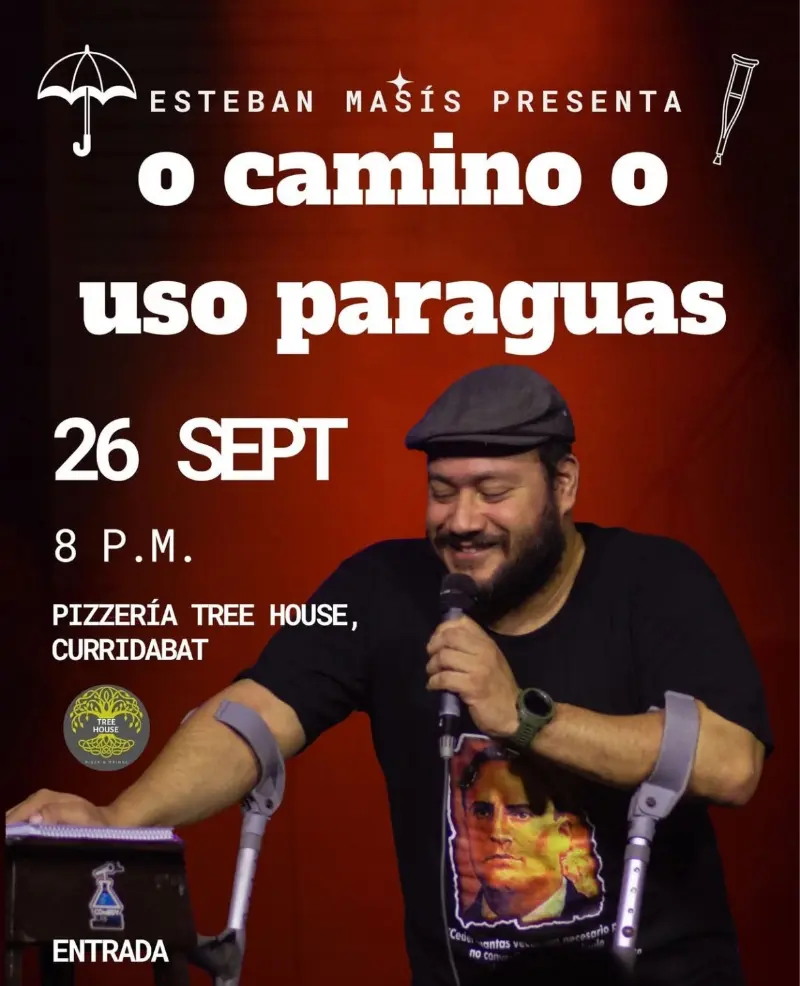 Que hacer hoy en Costa Rica: Esteban Masís presenta su especial de comedia en Pizzería Tree House, lleno de ironía y sarcasmo.