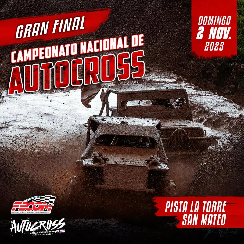 Que hacer hoy en Costa Rica: La Gran Final del Campeonato Nacional de Autocross llega a la Pista La Torre en San Mateo este 2 de noviembre de 2025.