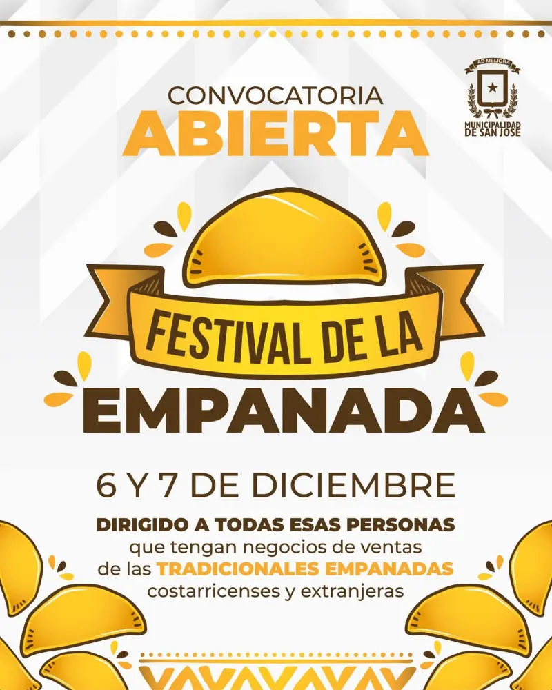 Que hacer hoy en Costa Rica: La II Feria de la Empanada llega al Paseo de Los Estudiantes este 6 y 7 de diciembre.