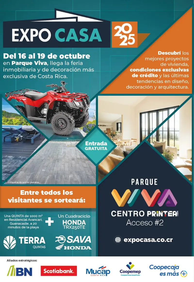 Que hacer hoy en Costa Rica: Del 16 al 19 de octubre, llega a Parque Viva la feria inmobiliaria y de decoración más exclusiva de Costa Rica. Entrada gratuita.