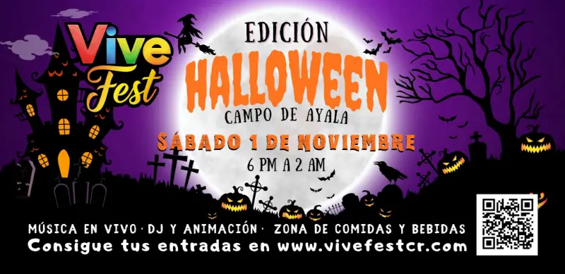 Que hacer hoy en Costa Rica: La fiesta más aterradora y divertida llega a Cartago con música, disfraces y premios en efectivo.