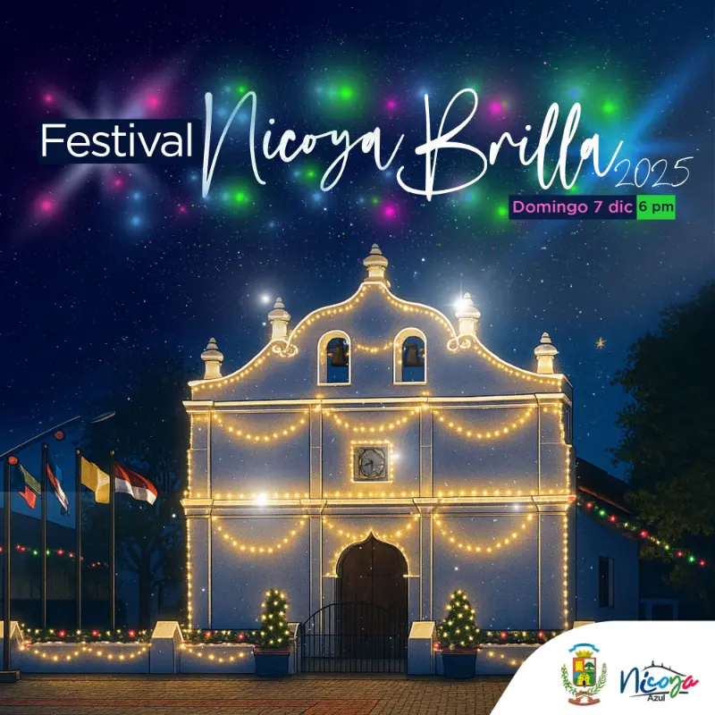 Que hacer hoy en Costa Rica: El 7 de diciembre, Nicoya se ilumina con el espíritu navideño en una noche mágica llena de luces y alegría.