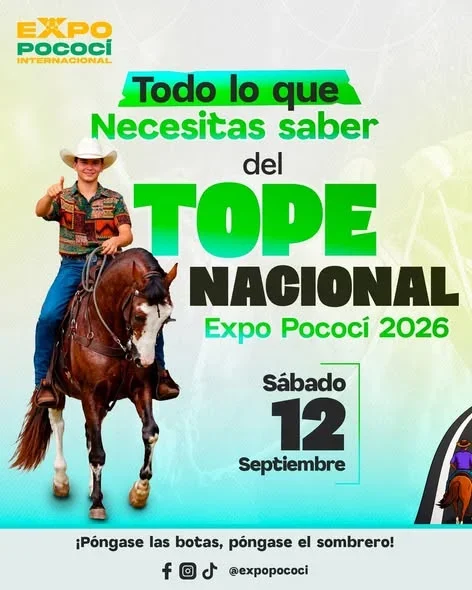 Participa en el tradicional Tope Nacional de Expo Pococí 2026 con desfile, animación y homenaje en Guápiles.