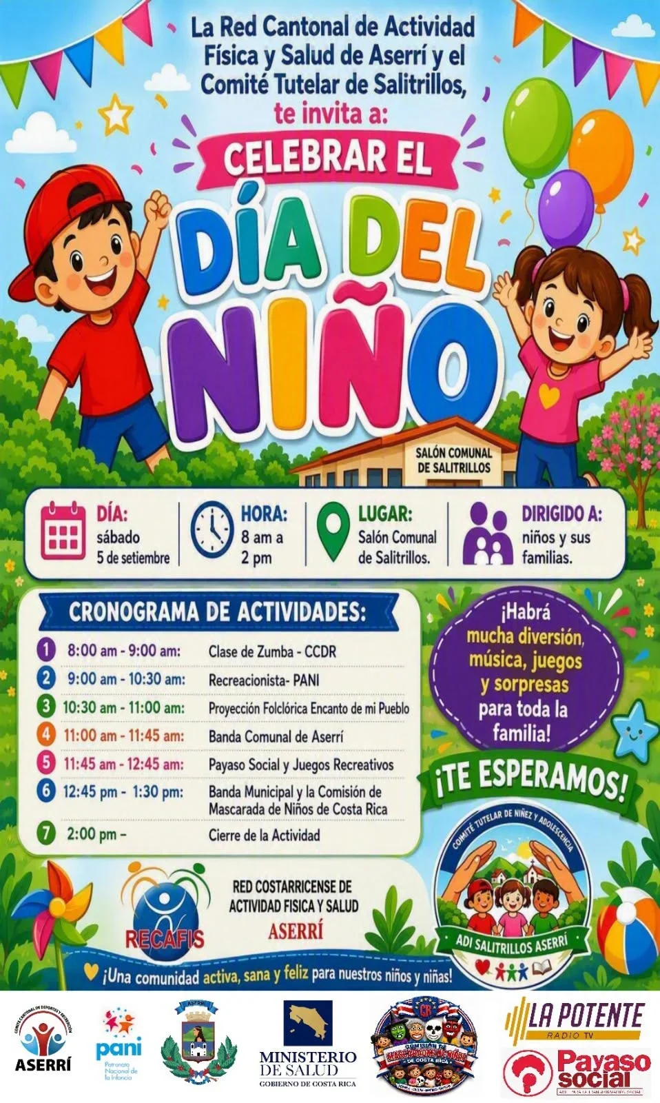 Celebra el Día del Niño con actividades recreativas y sorpresas para toda la familia en Salitrillos.