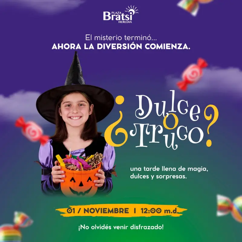 Que hacer hoy en Costa Rica: Una tarde mágica con dulces, disfraces y sorpresas para toda la familia.