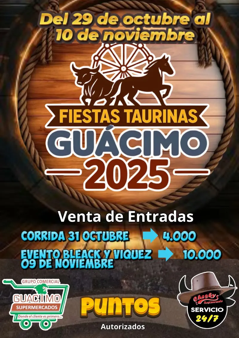 Que hacer hoy en Costa Rica: Del 29 de octubre al 10 de noviembre, viví las Fiestas Taurinas Guácimo 2025 con corridas, conciertos y pura alegría.
