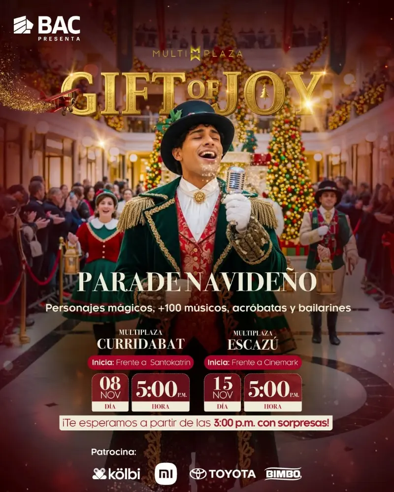 Que hacer hoy en Costa Rica: El desfile más mágico del año llega a Multiplaza con música, luces y alegría para toda la familia.