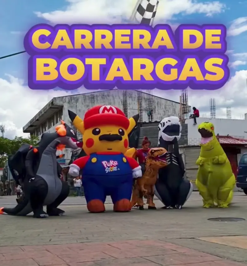 Que hacer hoy en Costa Rica: Una divertida carrera con botargas para disfrutar en familia este 2 de noviembre en Barrio Chino.