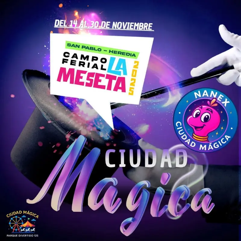 Que hacer hoy en Costa Rica: Juegos mecánicos, diversión y magia en San Pablo de Heredia.