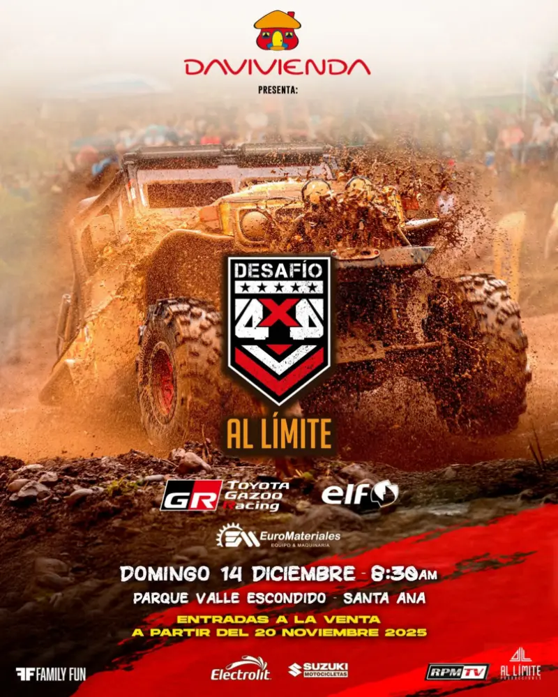 Que hacer hoy en Costa Rica: El evento off-road más esperado del año llega a Santa Ana con adrenalina, barro y motores rugiendo.