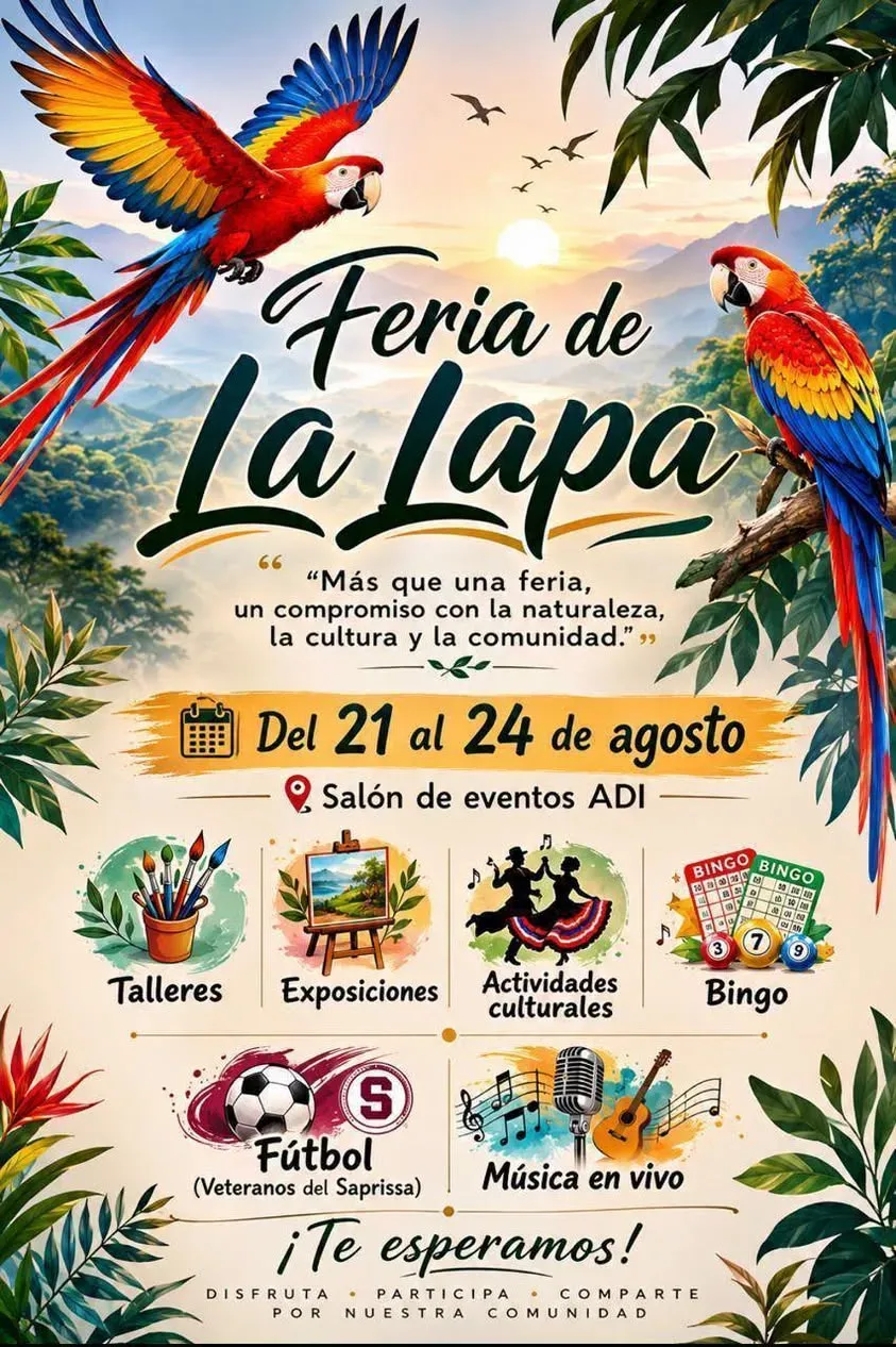 Del 21 al 24 de agosto, disfruta de una celebración familiar llena de actividades culturales y entretenimiento en Bijagual de Turrubares.