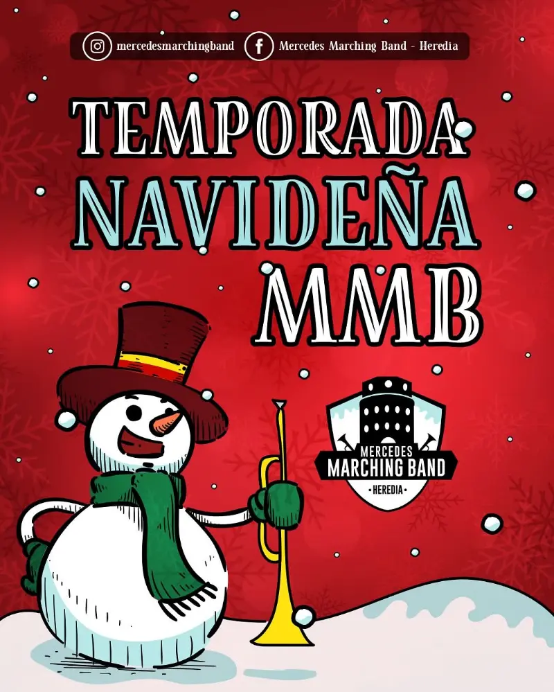 Que hacer hoy en Costa Rica: Gira navideña de la Mercedes Marching Band con presentaciones en distintas ciudades del país.