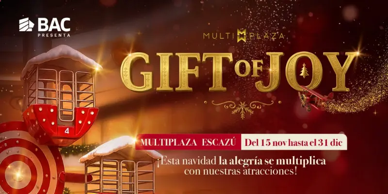 Que hacer hoy en Costa Rica: Diversión navideña con carrusel, rueda de chicago y piscina gigante de pelotas en Multiplaza Escazú.