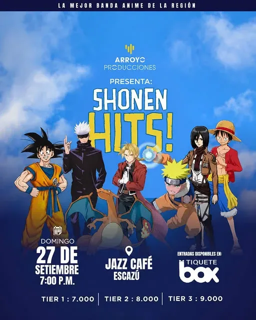 Concierto de la mejor banda anime de la región, presentando grandes éxitos del género.