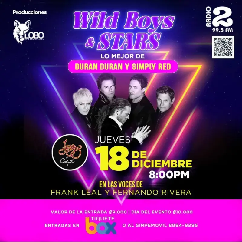 Que hacer hoy en Costa Rica: Una noche ochentera con los éxitos de Duran Duran y Simply Red en el Jazz Café.