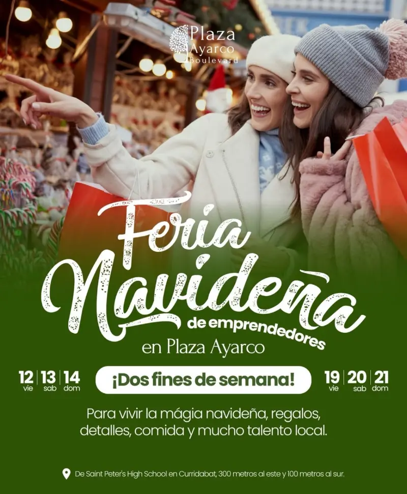 Que hacer hoy en Costa Rica: Feria navideña con emprendimientos locales, regalos únicos, comida y ambiente festivo para disfrutar en familia durante dos fines de semana.