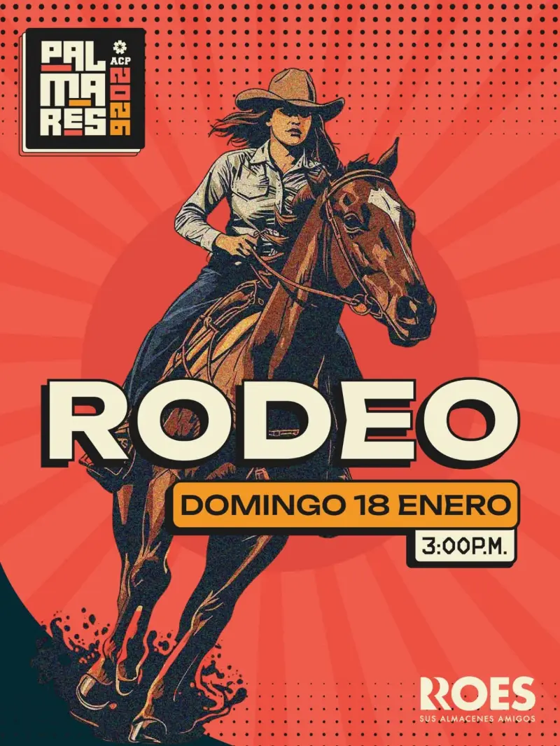 Que hacer hoy en Costa Rica: Rodeo en el Redondel de Toros de Palmares este domingo 18 de enero de 2026 a las 3:00 p.m. Un evento lleno de adrenalina, tradición y diversión para toda la familia.