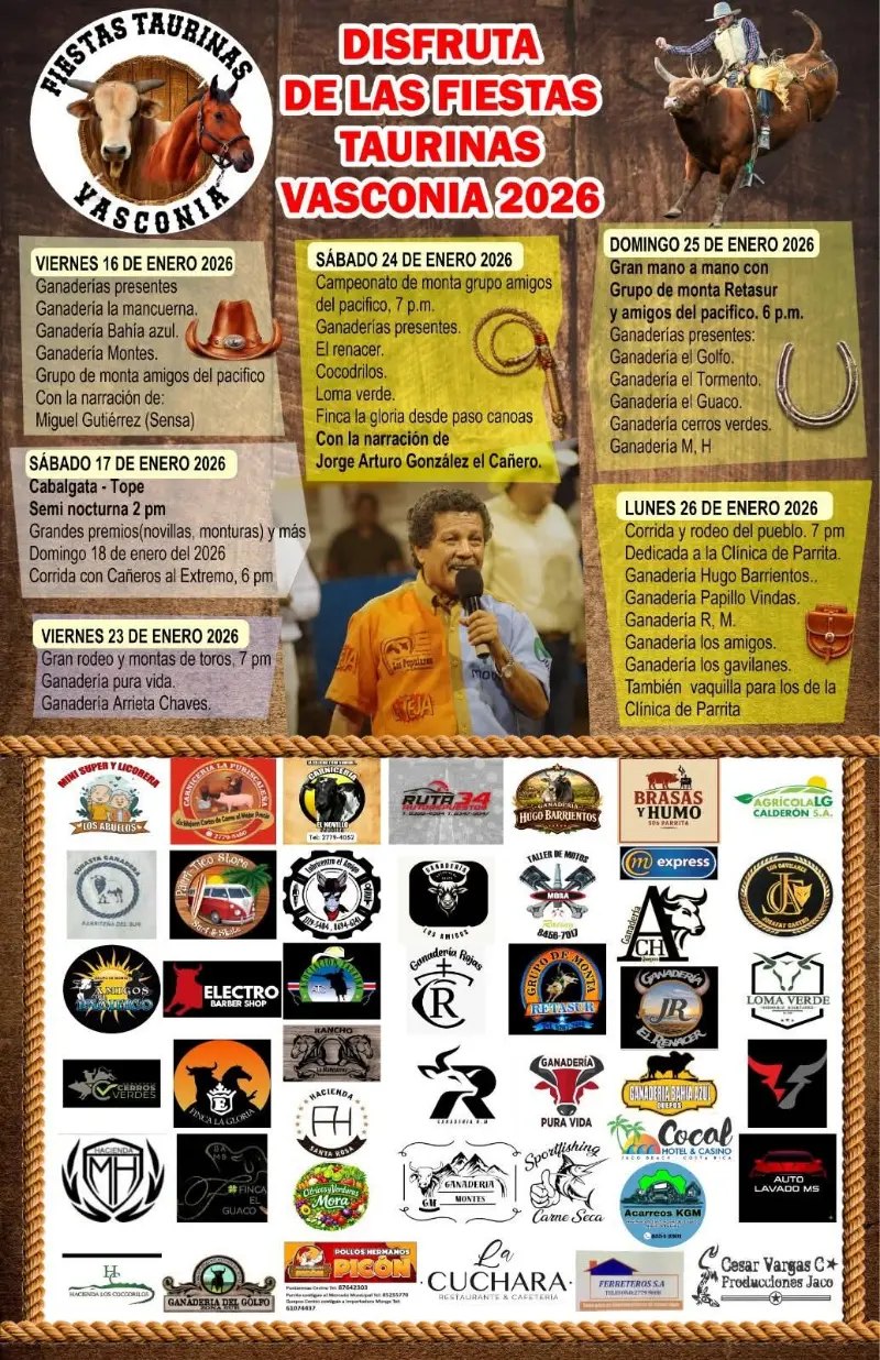 Que hacer hoy en Costa Rica: Gran celebración taurina con montas de toros, rodeos y cabalgata nocturna.