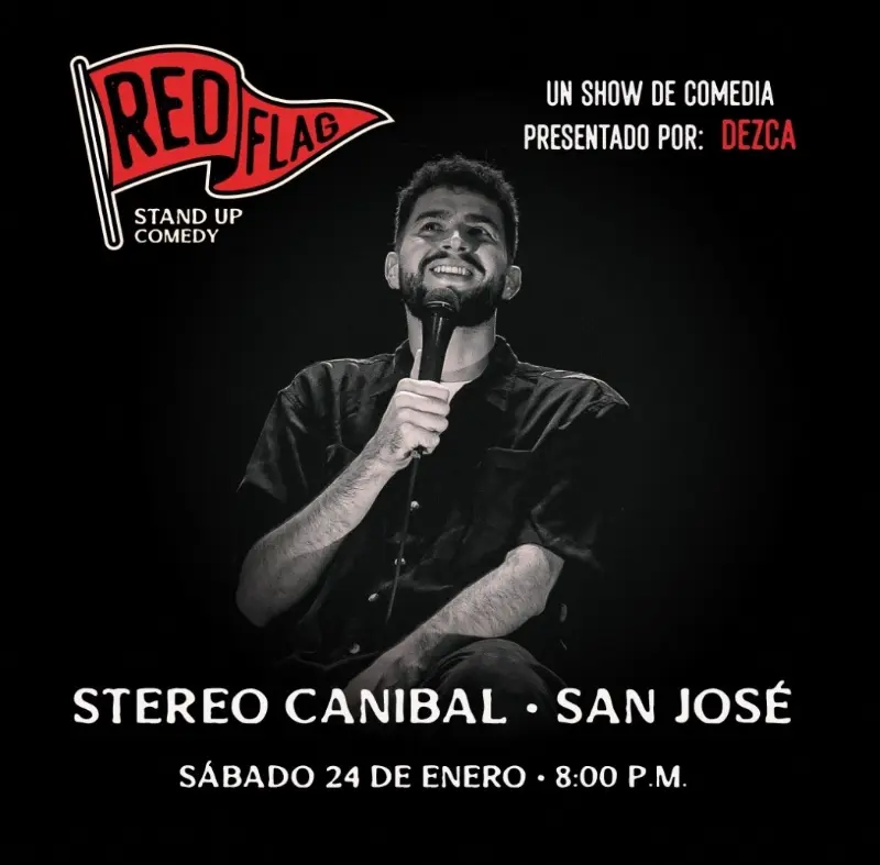 Que hacer hoy en Costa Rica: Show de comedia en vivo presentado por Dezca en Stereo Caníbal.