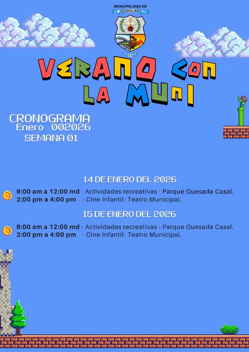 Que hacer hoy en Costa Rica: Programa de actividades recreativas, cine infantil y espacios de convivencia familiar.